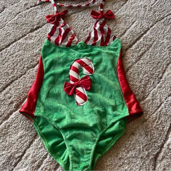 Candy Cane Cuddle Christmas Romper pole dance - Picture 2 of 7